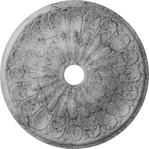 image26 34OD x 3 58ID x 1 38P Elsinore Ceiling Medallion Fits Canopies up to 3 58Ultra Pure White Crackle Flat Finish