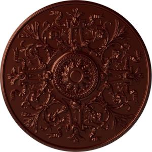 image33OD x 1 34P Versailles Ceiling Medallion Fits Canopies up to 3 14HandPainted Antique Copper