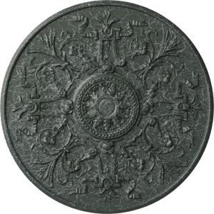 image33OD x 1 34P Versailles Ceiling Medallion Fits Canopies up to 3 14HandPainted Athenian Green Crackle
