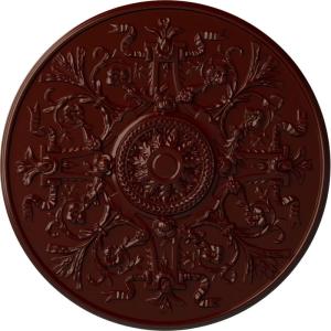 image33OD x 1 34P Versailles Ceiling Medallion Fits Canopies up to 3 14HandPainted Brushed Mahogany