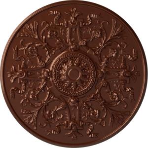 image33OD x 1 34P Versailles Ceiling Medallion Fits Canopies up to 3 14HandPainted Copper Penny