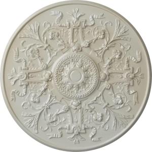 image33OD x 1 34P Versailles Ceiling Medallion Fits Canopies up to 3 14HandPainted Flash Blue
