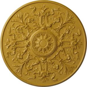 image33OD x 1 34P Versailles Ceiling Medallion Fits Canopies up to 3 14HandPainted Iridescent Gold