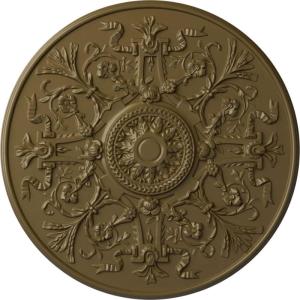 image33OD x 1 34P Versailles Ceiling Medallion Fits Canopies up to 3 14HandPainted Mississippi Mud