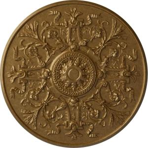 image33OD x 1 34P Versailles Ceiling Medallion Fits Canopies up to 3 14HandPainted Pale Gold