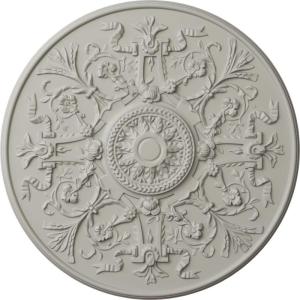 image33OD x 1 34P Versailles Ceiling Medallion Fits Canopies up to 3 14HandPainted Pot of Cream