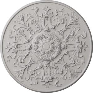 image33OD x 1 34P Versailles Ceiling Medallion Fits Canopies up to 3 14HandPainted Ultra Pure White