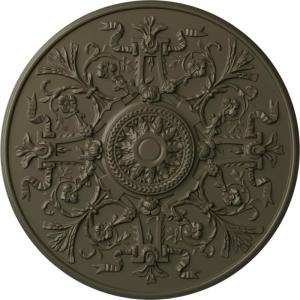 image33OD x 1 34P Versailles Ceiling Medallion Fits Canopies up to 3 14HandPainted Witch Hazel