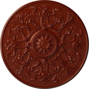 image33OD x 1 34P Versailles Ceiling Medallion Fits Canopies up to 3 14Handpainted Firebrick