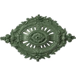 image35 78W x 22 12H x 4 38P Antonio Ceiling MedallionHandPainted Athenian Green