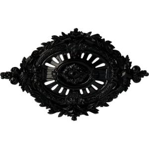 image35 78W x 22 12H x 4 38P Antonio Ceiling MedallionHandPainted Black Pearl