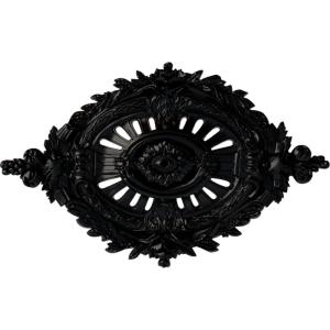 image35 78W x 22 12H x 4 38P Antonio Ceiling MedallionHandPainted Jet Black