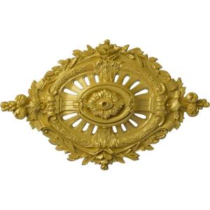 image35 78W x 22 12H x 4 38P Antonio Ceiling MedallionHandPainted Rich Gold