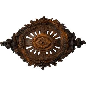 image35 78W x 22 12H x 4 38P Antonio Ceiling MedallionHandPainted Rust