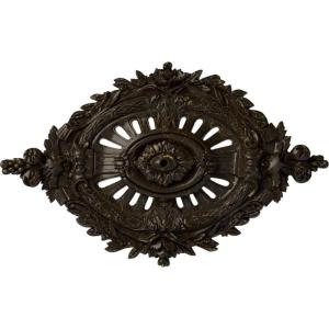 image35 78W x 22 12H x 4 38P Antonio Ceiling MedallionHandPainted Stone Hearth Crackle