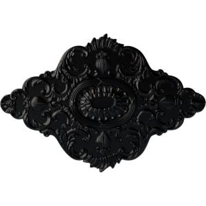 image42 34W x 28 78H x 1P Ashford Ceiling MedallionJet Black Flat Finish