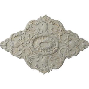 image42 34W x 28 78H x 1P Ashford Ceiling MedallionPot of Cream Crackle Flat Finish