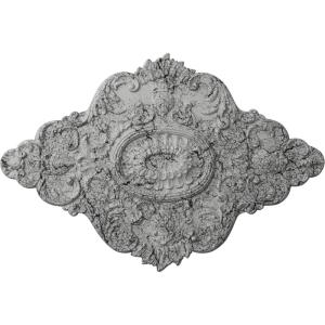 image42 34W x 28 78H x 1P Ashford Ceiling MedallionUltra Pure White Crackle Flat Finish