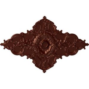 image67 14W x 43 38H x 4ID x 2P Melchor Diamond Ceiling Medallion Fits Canopies up to 4Antique Copper Metallic Series