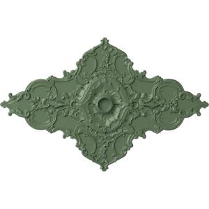 image67 14W x 43 38H x 4ID x 2P Melchor Diamond Ceiling Medallion Fits Canopies up to 4Athenian Green Flat Finish