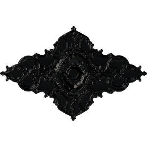 image67 14W x 43 38H x 4ID x 2P Melchor Diamond Ceiling Medallion Fits Canopies up to 4Black Pearl Metallic Series