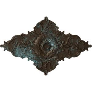 image67 14W x 43 38H x 4ID x 2P Melchor Diamond Ceiling Medallion Fits Canopies up to 4Bronze Blue Patina Metallic Series
