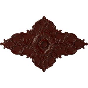 image67 14W x 43 38H x 4ID x 2P Melchor Diamond Ceiling Medallion Fits Canopies up to 4Brushed Mahogany Flat Finish