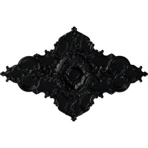 image67 14W x 43 38H x 4ID x 2P Melchor Diamond Ceiling Medallion Fits Canopies up to 4Jet Black Flat Finish