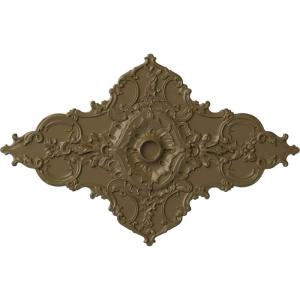 image67 14W x 43 38H x 4ID x 2P Melchor Diamond Ceiling Medallion Fits Canopies up to 4Mississippi Mud Flat Finish