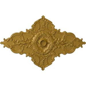 image67 14W x 43 38H x 4ID x 2P Melchor Diamond Ceiling Medallion Fits Canopies up to 4Pharaohs Gold Metallic Series