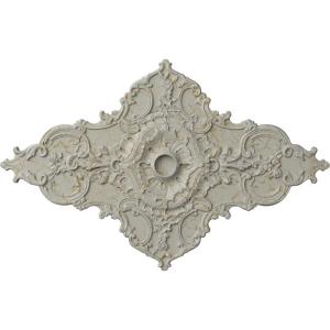 image67 14W x 43 38H x 4ID x 2P Melchor Diamond Ceiling Medallion Fits Canopies up to 4Pot of Cream Crackle Flat Finish