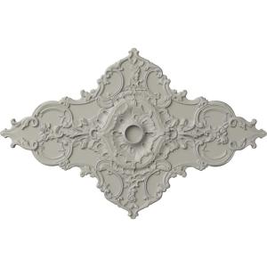 image67 14W x 43 38H x 4ID x 2P Melchor Diamond Ceiling Medallion Fits Canopies up to 4Pot of Cream Flat Finish