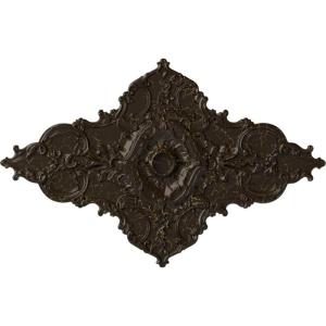 image67 14W x 43 38H x 4ID x 2P Melchor Diamond Ceiling Medallion Fits Canopies up to 4Stone Hearth Crackle Flat Finish