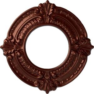 imageEkena Millwork Benson Ceiling Medallion Jet BlackAntique Copper Metallic Series