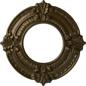 imageEkena Millwork Benson Ceiling Medallion Jet BlackBrass Metallic Series