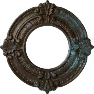 imageEkena Millwork Benson Ceiling Medallion Jet BlackBronze Blue Patina Metallic Series