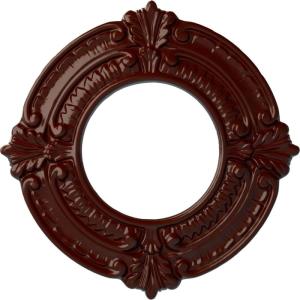 imageEkena Millwork Benson Ceiling Medallion Jet BlackBrushed Mahogany Flat Finish