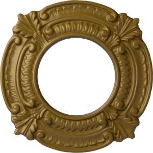 imageEkena Millwork Benson Ceiling Medallion Jet BlackGold Rush Metallic Series
