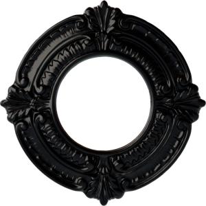 imageEkena Millwork Benson Ceiling Medallion Jet BlackJet Black Flat Finish