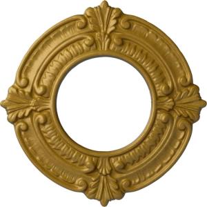 imageEkena Millwork Benson Ceiling Medallion Jet BlackPharaohs Gold Metallic Series