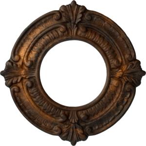 imageEkena Millwork Benson Ceiling Medallion Jet BlackRust Metallic Series