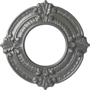 imageEkena Millwork Benson Ceiling Medallion Jet BlackSilver Metallic Series