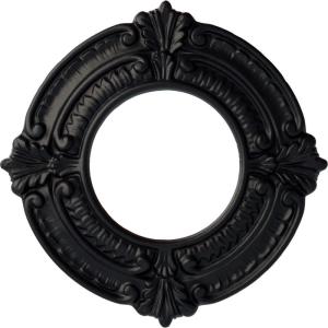 imageEkena Millwork Benson Ceiling Medallion Jet BlackSteel Gray Metallic Series