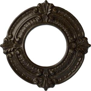 imageEkena Millwork Benson Ceiling Medallion Jet BlackStone Hearth Crackle Flat Finish