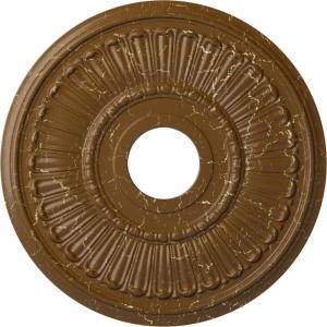 imageEkena Millwork CM16MLPES 16OD X 3 58ID X 34P Melonie Ceiling Medallion Fits Canopies Up to 6 38 PewterSmokey Topaz Crackle Flat Finish
