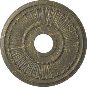 imageEkena Millwork CM16MLPES 16OD X 3 58ID X 34P Melonie Ceiling Medallion Fits Canopies Up to 6 38 PewterWitch Hazel Crackle Flat Finish