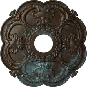 imageEkena Millwork CM17RORUSDecorative Ceiling Medallions Modeled After Original Historical Patterns amp Designs RustBronze Blue Patina Metallic Series