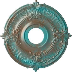 imageEkena Millwork CM18ATPASDecorative Ceiling Medallions Modeled After Original Historical Patterns amp Designs Pale GoldCopper Green Patina Metallic Series