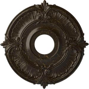 imageEkena Millwork CM18ATPASDecorative Ceiling Medallions Modeled After Original Historical Patterns amp Designs Pale GoldStone Hearth Crackle Flat Finish