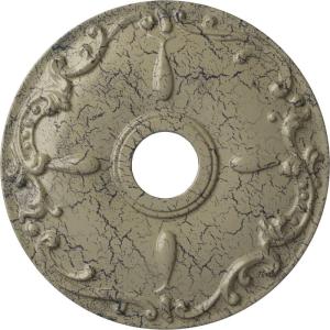 imageEkena Millwork CM18KE 18Inch OD x 3 12Inch ID x 1 14Inch Kent Ceiling MedallionCastle Stone Crackle Flat Finish